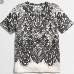 J.Crew Factory Lace Print Sweatshirt